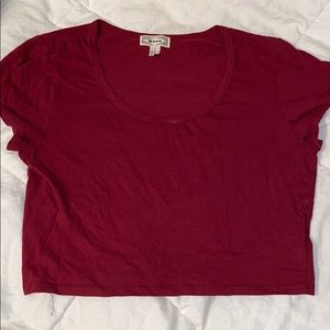 Deep red tee